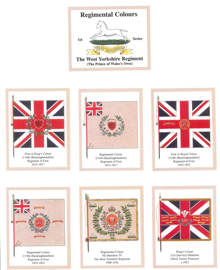 The West Yorkshire Regiment (The Prince of Wales's Own) 1st Series - 'Regimental Colours' Trade Card Set by David Hunter